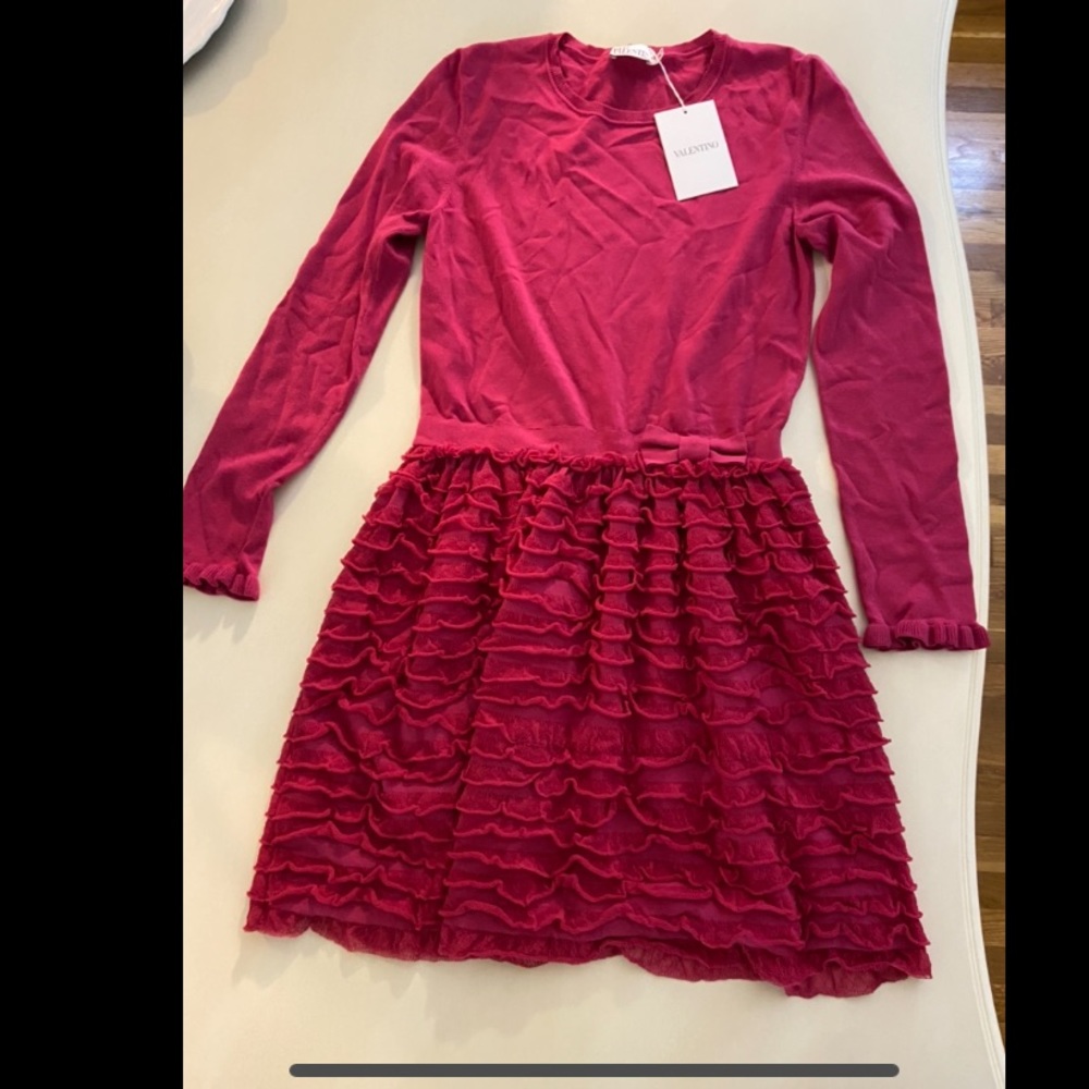 RED VALENTINO- Maglieria Ruffle Dress